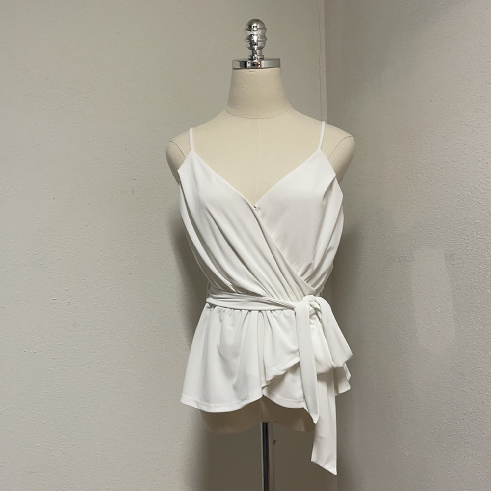 EXPRESS NWT SIZE M FAUX WRAP V-NECK PEPLUM TANK